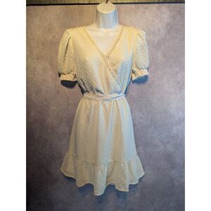 Sweet wanderer cottage core knee length blouson dress large